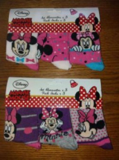 Minnie maus 3er Set Socken untere Motiv 31/34