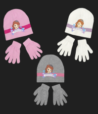 Sofia the First Mütze und Handschuhe weiss