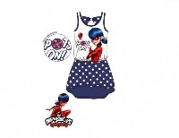 Miraculous Ladybug kleid Volant Rock und Schleif blau 104