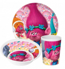 Trolls Frühstücksset Kindergeschirr
