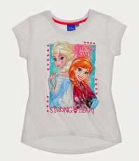 Frozen Eiskönigin Sommer Glitzer T-Shirt Kurzarm Shirt Gr.116