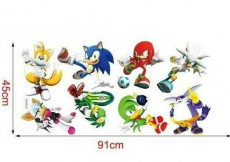 Sonic the hedgehog wandaufkleber 45x91