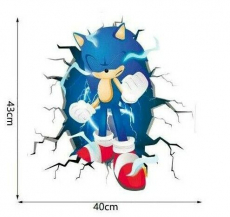 Sonic the hedgehog Wandaufkleber 43x40