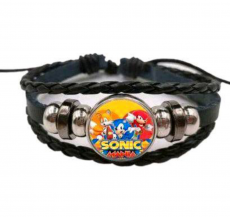 Sonic the Hedgehog Armband mit Leder