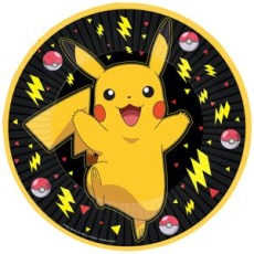 8 Papp Teller Pokemon Pikachu 23cm