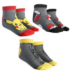 Kurzsocken Pokemon Pikachu Kinder Jungen Sneaker kurze Socken 3er Pack 23/26