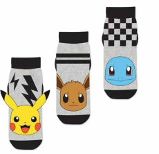 Kurzsocken Pokemon Pikachu Kinder Jungen Sneaker kurze Socken 3er Pack 23/26