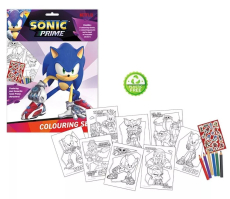 Sonic the Hedgehog Prime Sonic the Hedgehog Malbuch + Aufkleber Set