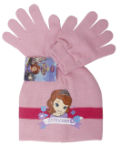 Sofia the First Mütze und Handschuhe rosa Gr.52
