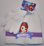 Sofia the First Mütze und Handschuhe weiss 54