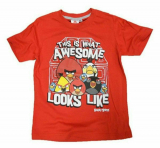 Angry Birds T-Shirt 128 rot