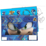 Sonic the Hedgehog A/4 Spiral-Skizzenbuch 30 Blatt mit Aufkleber
