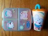 Peppa Wutz Set Brotdose + Trinkbecher mit trinkhalm