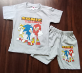 Sonic the hedgehog Sommerset Tshirt + kurze Hose 116 grau