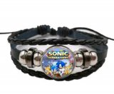 Sonic the Hedgehog Armband mit Leder