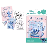Disney Lilo und Stitch Malset 2 Malbücher, 4 Buntstifte