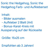 Sonic the Hedgehog Prime Ausmalbild + Aufkleberset
