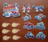 Blaze and the Monster Maschinen Bastelset Aufkleber für eine Schultüte