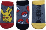 Kurzsocken Pokemon Pikachu Kinder Jungen Sneaker kurze Socken 3er Pack 23/26